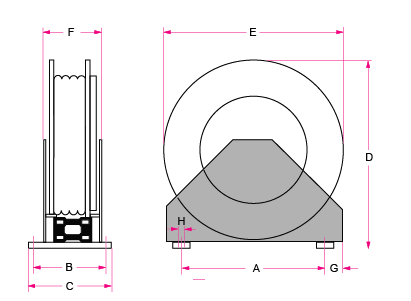 Dimensioned drawing BT 4086-B